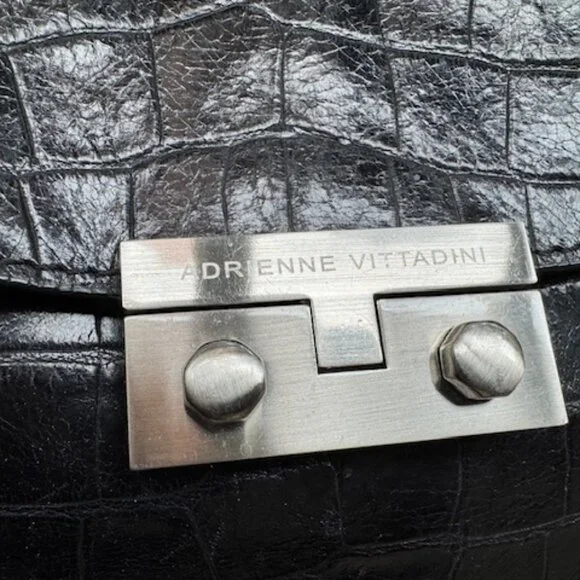 Black Leather Designer Purse - Picture 3 of 6